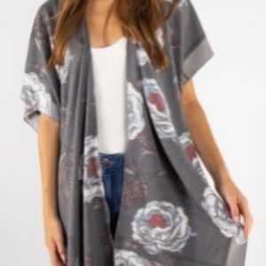Floral print lightweight kimono